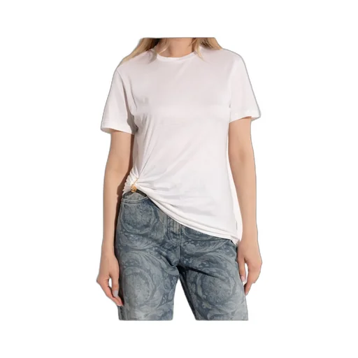 Versace Safety Pin Detailed Short-Sleeved Top