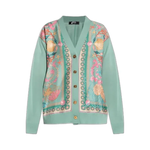 Versace Pattern-Printed Button-Up Cardigan