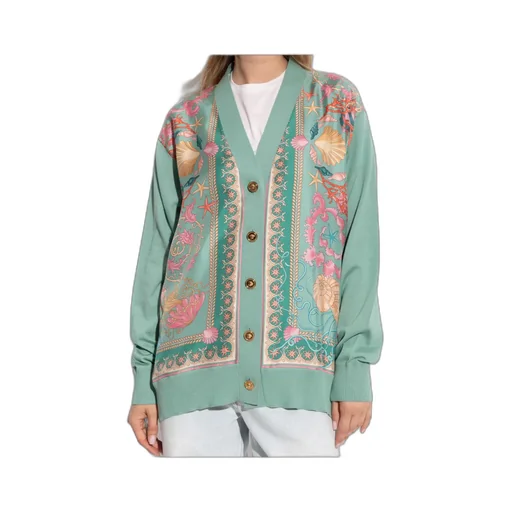 Versace Pattern-Printed Button-Up Cardigan