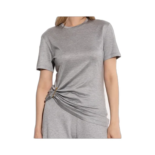 Versace Safety Pin Detailed Short-Sleeved Top