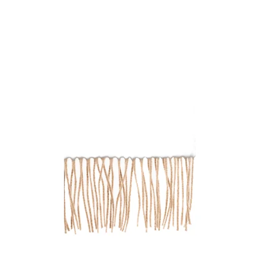 Giorgio Armani Logo Embroidered Fringed Scarf