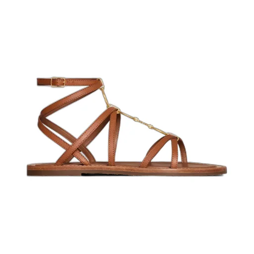 Celine Lympia Strappy Jewel Sandal In Calfskin