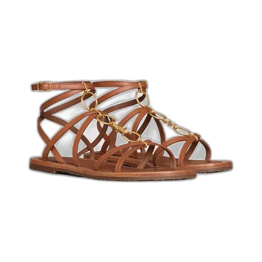 Celine Lympia Strappy Jewel Sandal In Calfskin