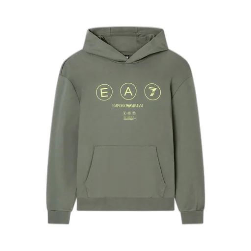 Ea7 Emporio Armani Logo Printed Hoodie