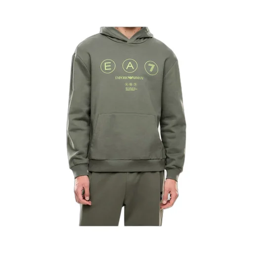 Ea7 Emporio Armani Logo Printed Hoodie