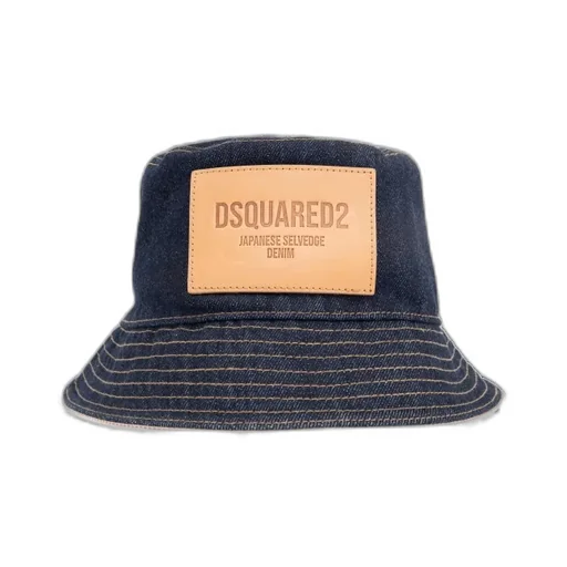 Dsquared2 Logo Patch Denim Bucket Hat