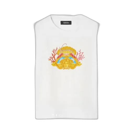 Versace Kids Studded Medusa Coral Kids T-Shirt