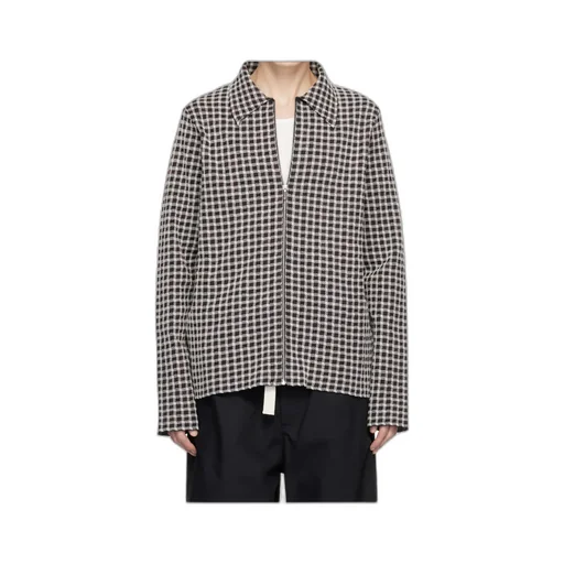 Wool Blend Zip-Up Shirt