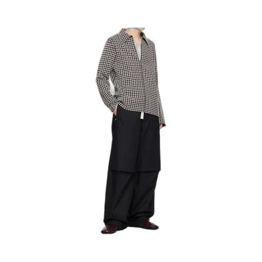 Wool Blend Zip-Up Shirt