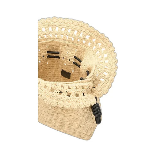 Medium Flamenco Clutch In Raffia