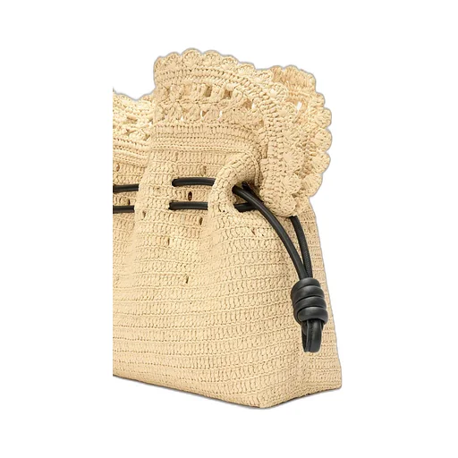 Medium Flamenco Clutch In Raffia