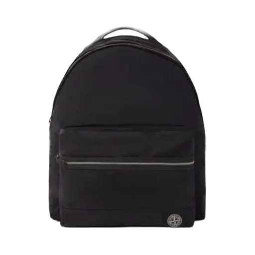 Stone Island Logo Patch Zipped Backpack