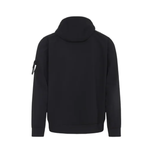 Stone Island Logo Patch Zip-Up Hooded Jacket