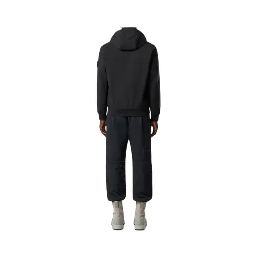 Stone Island Logo Patch Zip-Up Hooded Jacket
