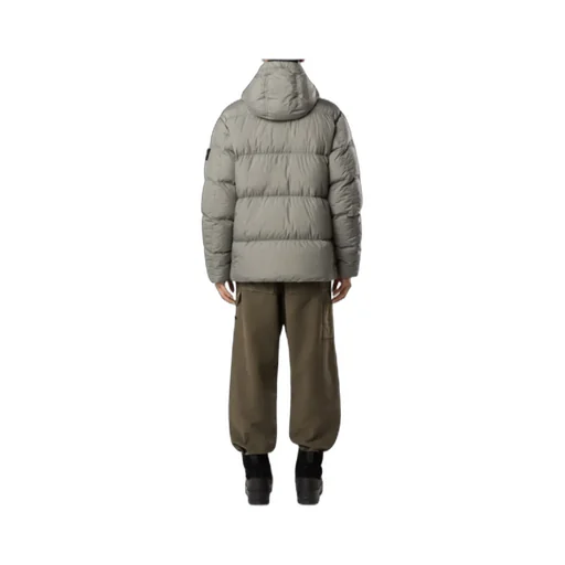 Stone Island Logo Patch Zip-Up Hooded Jacket