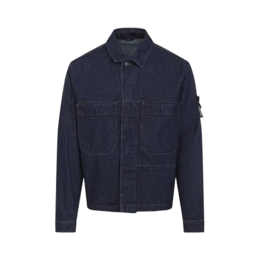Stone Island Logo Patch Denim Jacket