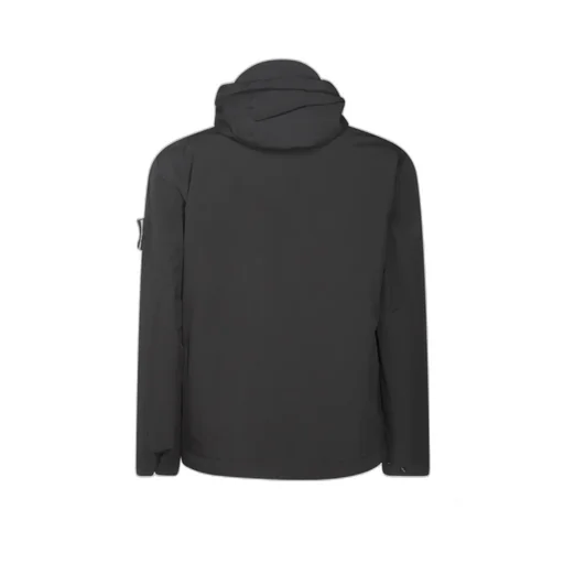 Stone Island Logo Patch Zip-Up Hooded Jacket