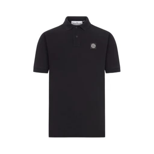Stone Island Logo Patch Short-Sleeved Polo Shirt