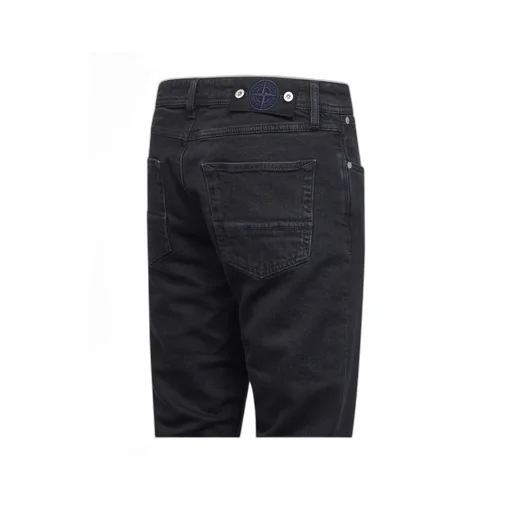 Stone Island Logo Patch Straight-Leg Jeans
