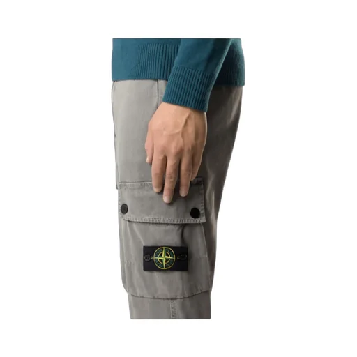 Stone Island Logo Patch Slim-Fit Cargo Pants