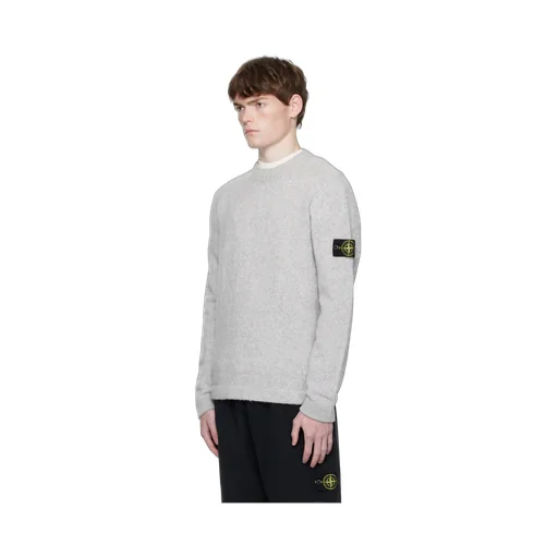 Stone Island Logo Patch Knitted Jumper