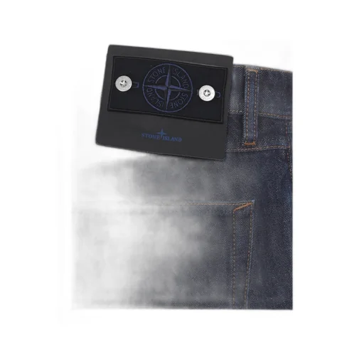 Stone Island Logo Patch Straight-Leg Jeans