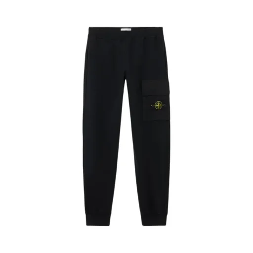 Stone Island Logo Patch Tapered Leg Pants