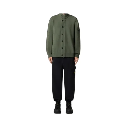 Stone Island Logo Patch Tapered Leg Pants