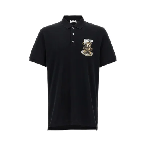 Moschino Logo Printed Press Polo Shirt