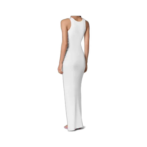 Versace Front Slit Ribbed Dress