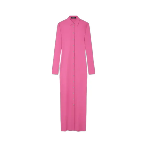 Versace Collared Long-Sleeved Shirt Dress