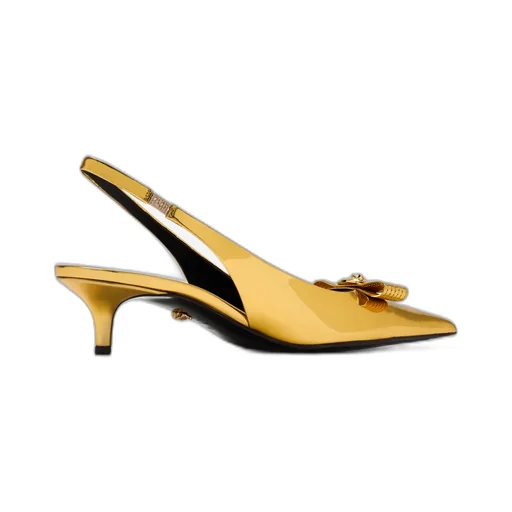 Versace Pointed-Toe Slingback Pumps