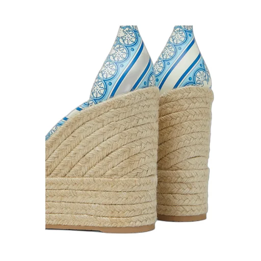 Versace Round-Toe Wedged Sandals