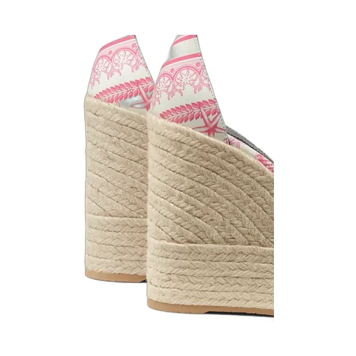Versace Round-Toe Wedged Sandals
