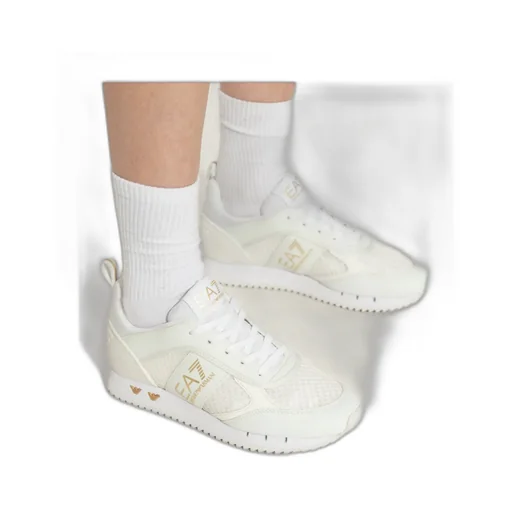 Ea7 Emporio Armani Mesh Panelled Lace-Up Running Shoes
