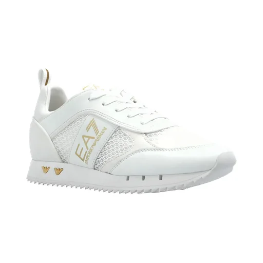 Ea7 Emporio Armani Mesh Panelled Lace-Up Running Shoes