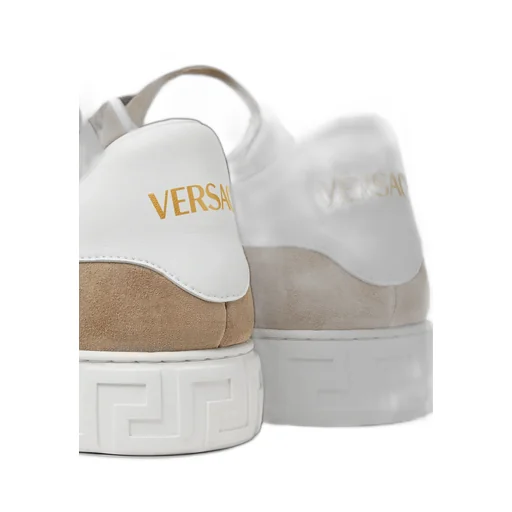 Versace Greca-Embroidered Lace-Up Sneakers