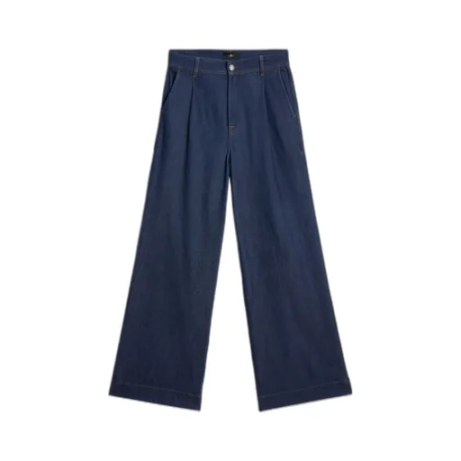 Weightless Denim Pleated Trouser