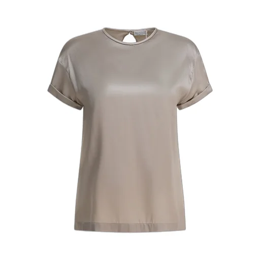 Brunello Cucinelli Satin Crewneck T-Shirt