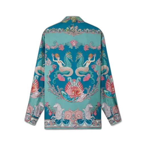 Versace Theatre Print Long-Sleeve Shirt