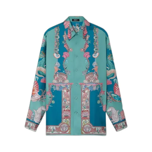 Versace Theatre Print Long-Sleeve Shirt