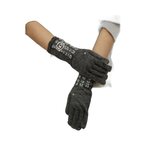 Mm6 Maison Margiela Numbers-Motif Gloves