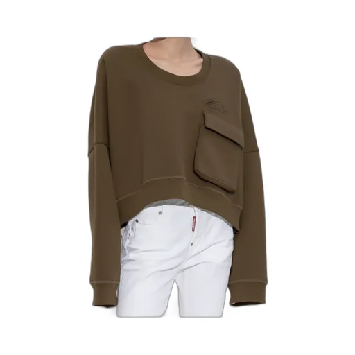 Dsquared2 Icon New Generation Onion Cropped Fit Crewneck Sweatshirt