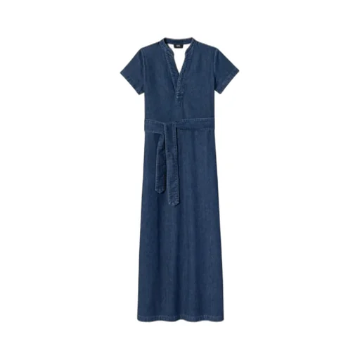 A.P.C. V-Neck Denim Dress