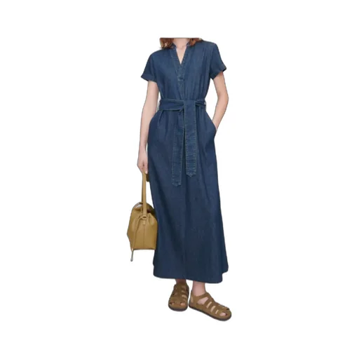 A.P.C. V-Neck Denim Dress