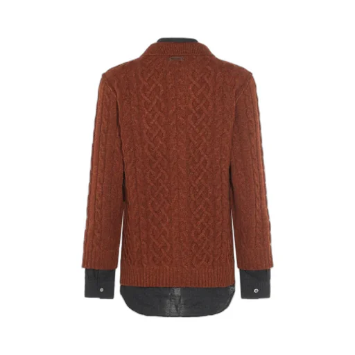 Moschino Shetland Plaid Pattern Cardigan