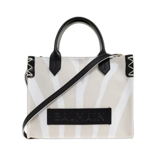 Balmain B-Army Zebra Small Top Handle Bag