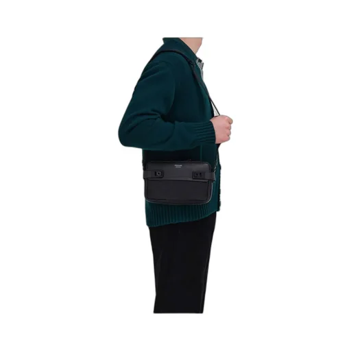 Gancini-Buckles Messenger Bag