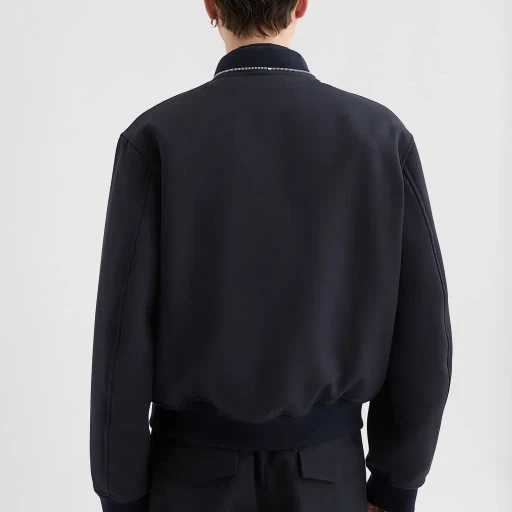 Wool Gabardine Bomber Jacket