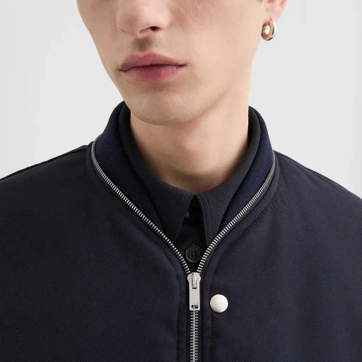Wool Gabardine Bomber Jacket